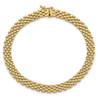 14k 6mm Panther Link Bracelet-FB1930-7.5