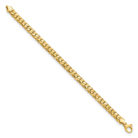 14k Satin and Polished 6.5mm Fancy Link Bracelet-FB1933-7.75