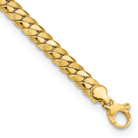 14k Satin and Polished 6.5mm Fancy Link Bracelet-FB1933-7.75