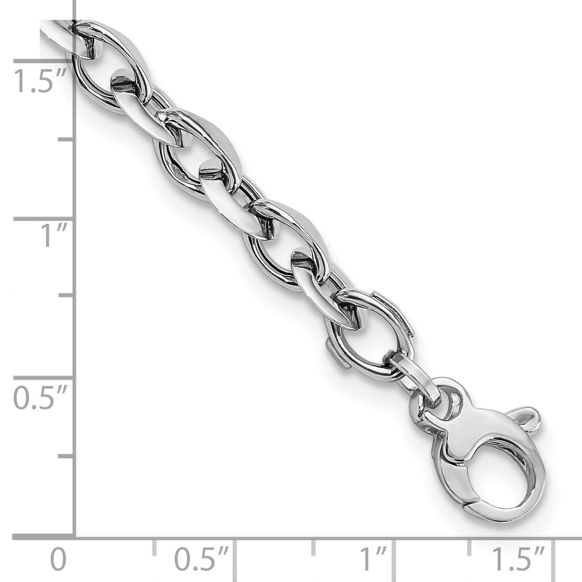 14K White Polished Fancy Link Bracelet-FB1954-7.75
