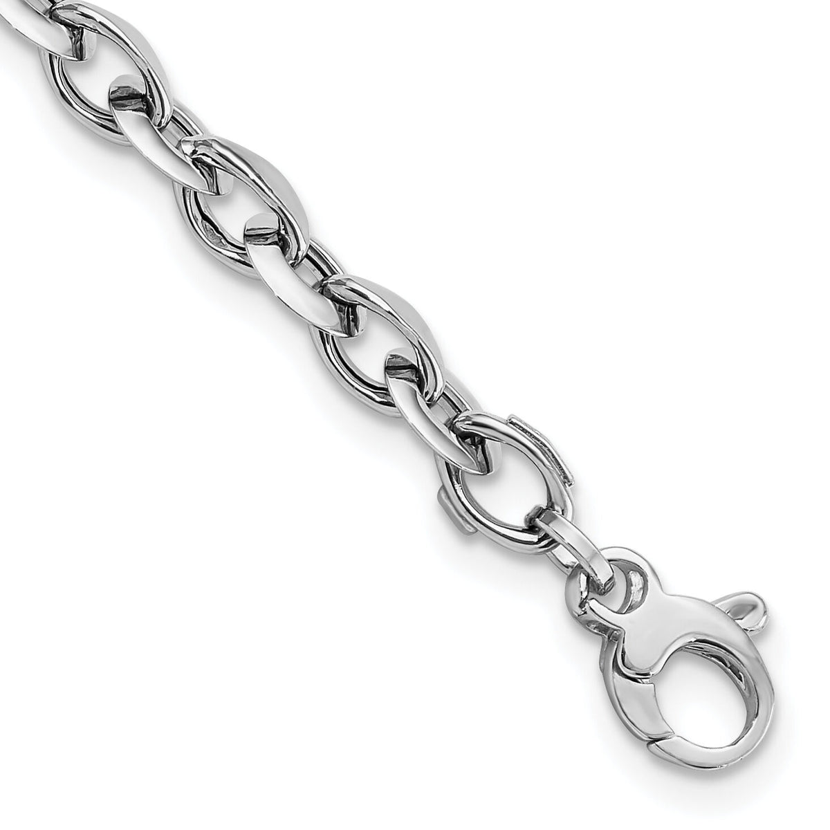 14K White Polished Fancy Link Bracelet-FB1954-7.75