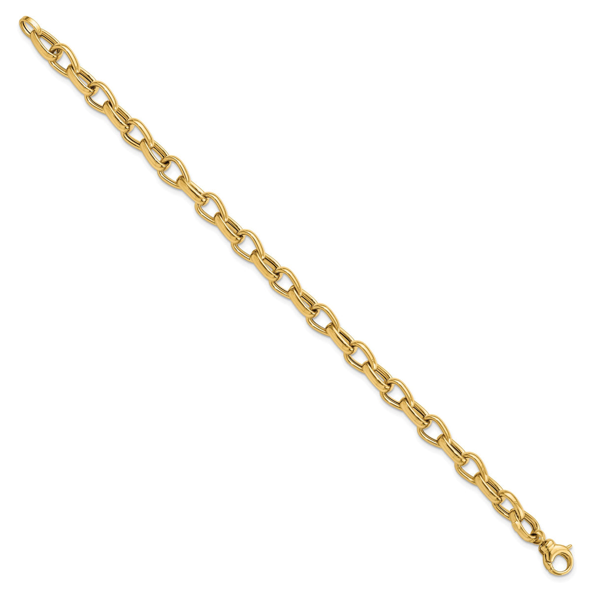 14K Polished Fancy Link Bracelet-FB1963-7.75