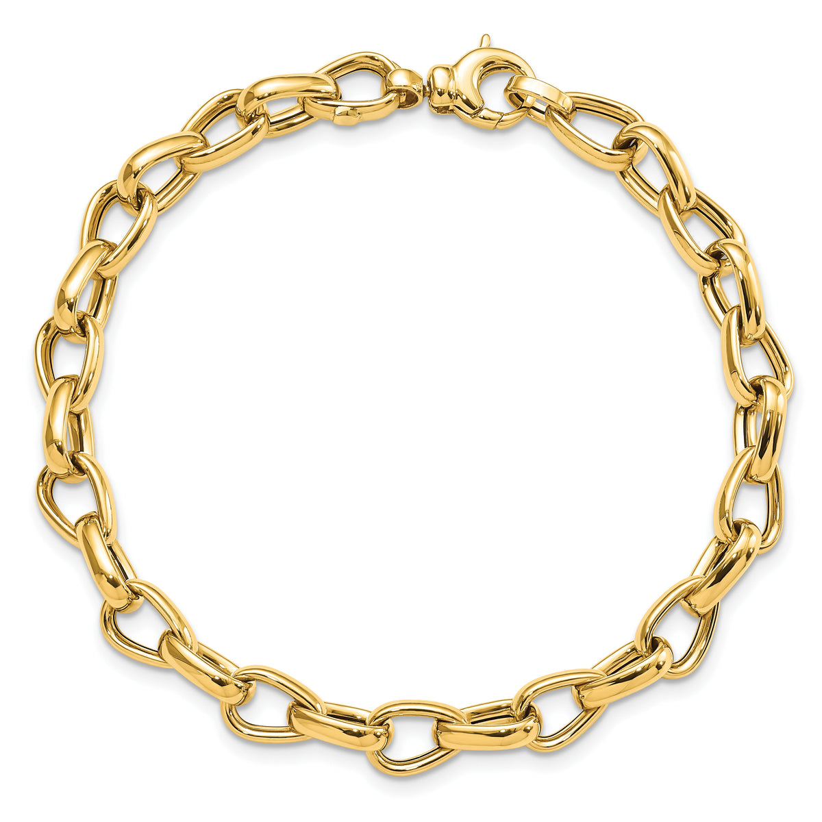 14K Polished Fancy Link Bracelet-FB1963-7.75