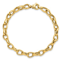 14K Polished Fancy Link Bracelet-FB1963-7.75