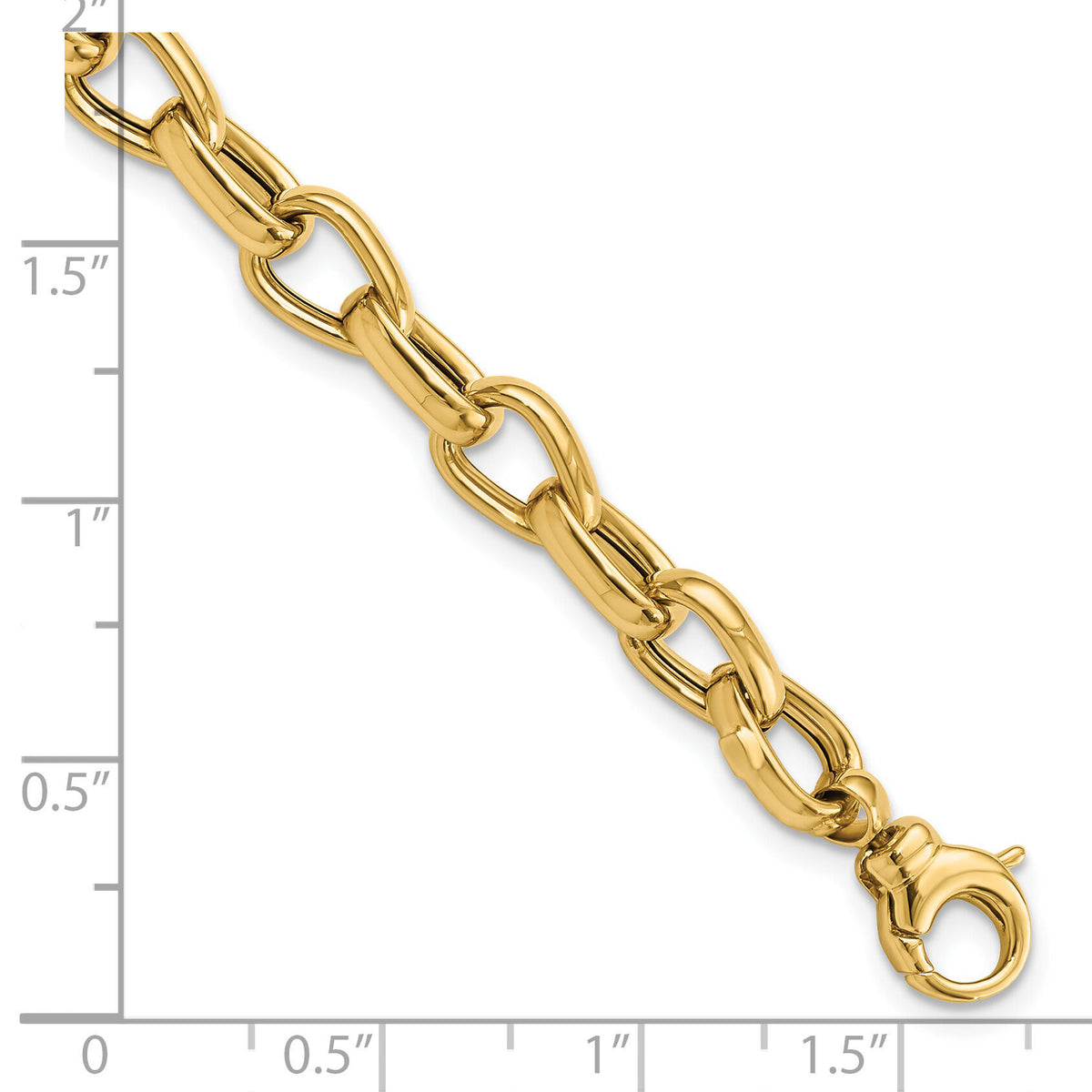 14K Polished Fancy Link Bracelet-FB1963-7.75