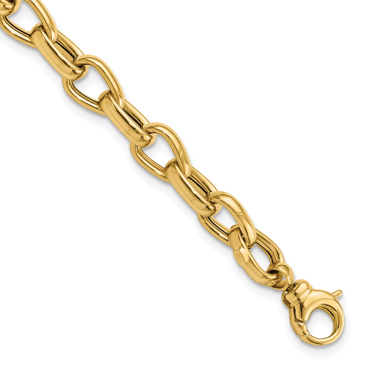 14K Polished Fancy Link Bracelet-FB1963-7.75
