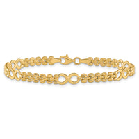 14K Polished Infinity and Fancy Link 7.5in Bracelet-FB1973-7.5
