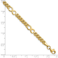 14K Polished Infinity and Fancy Link 7.5in Bracelet-FB1973-7.5