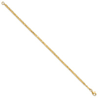 14K Polished and Diamond-cut Beaded Bracelet-FB1991-7.25