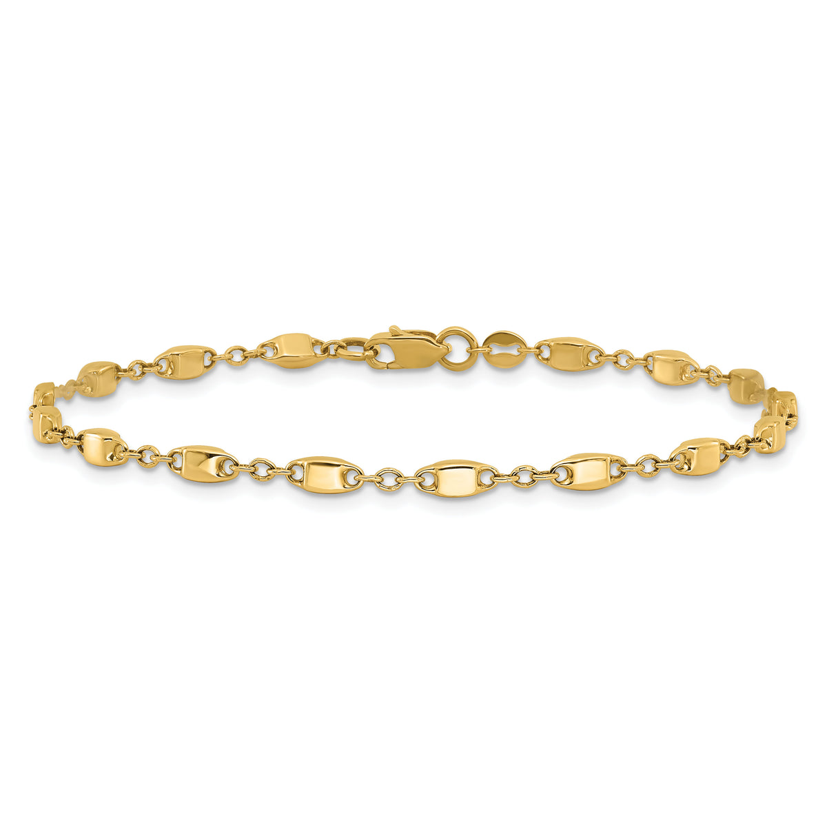 14K Polished Fancy Link Bracelet-FB1995-7.5