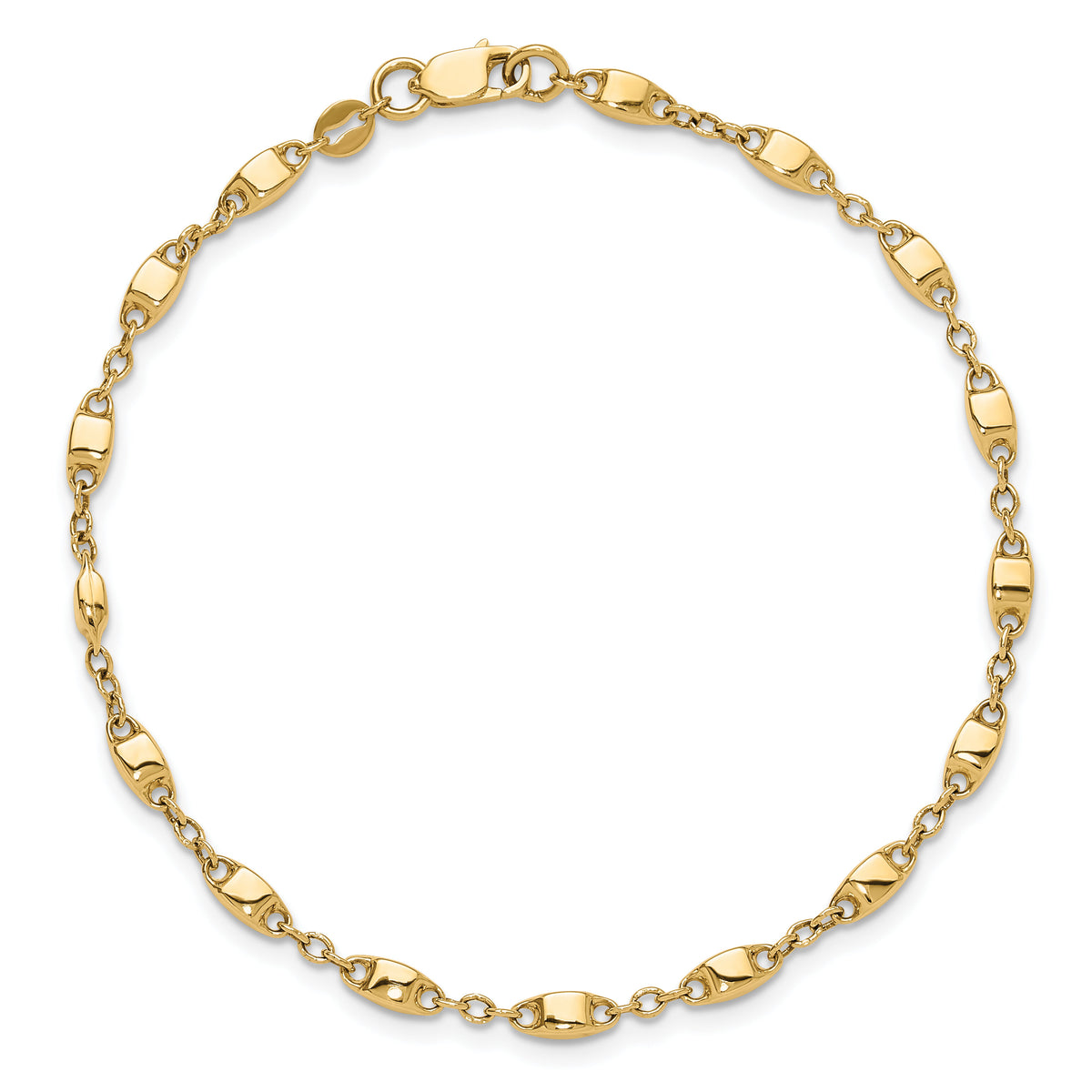 14K Polished Fancy Link Bracelet-FB1995-7.5