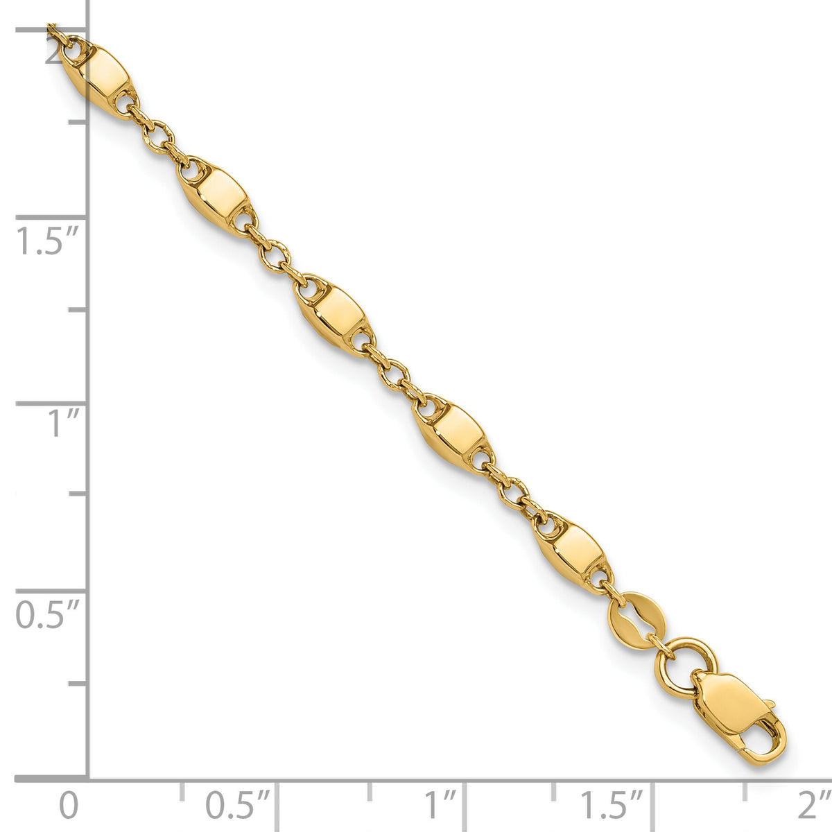 14K Polished Fancy Link Bracelet-FB1995-7.5