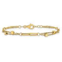 14K Polished Fancy Link with .5in ext. Bracelet-FB1996-7
