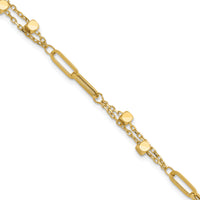 14K Polished Fancy Link with .5in ext. Bracelet-FB1996-7