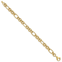 14K Polished Fancy Link Bracelet-FB2011-7.75