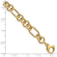 14K Polished Fancy Link Bracelet-FB2011-7.75