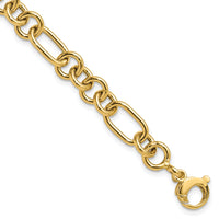 14K Polished Fancy Link Bracelet-FB2011-7.75