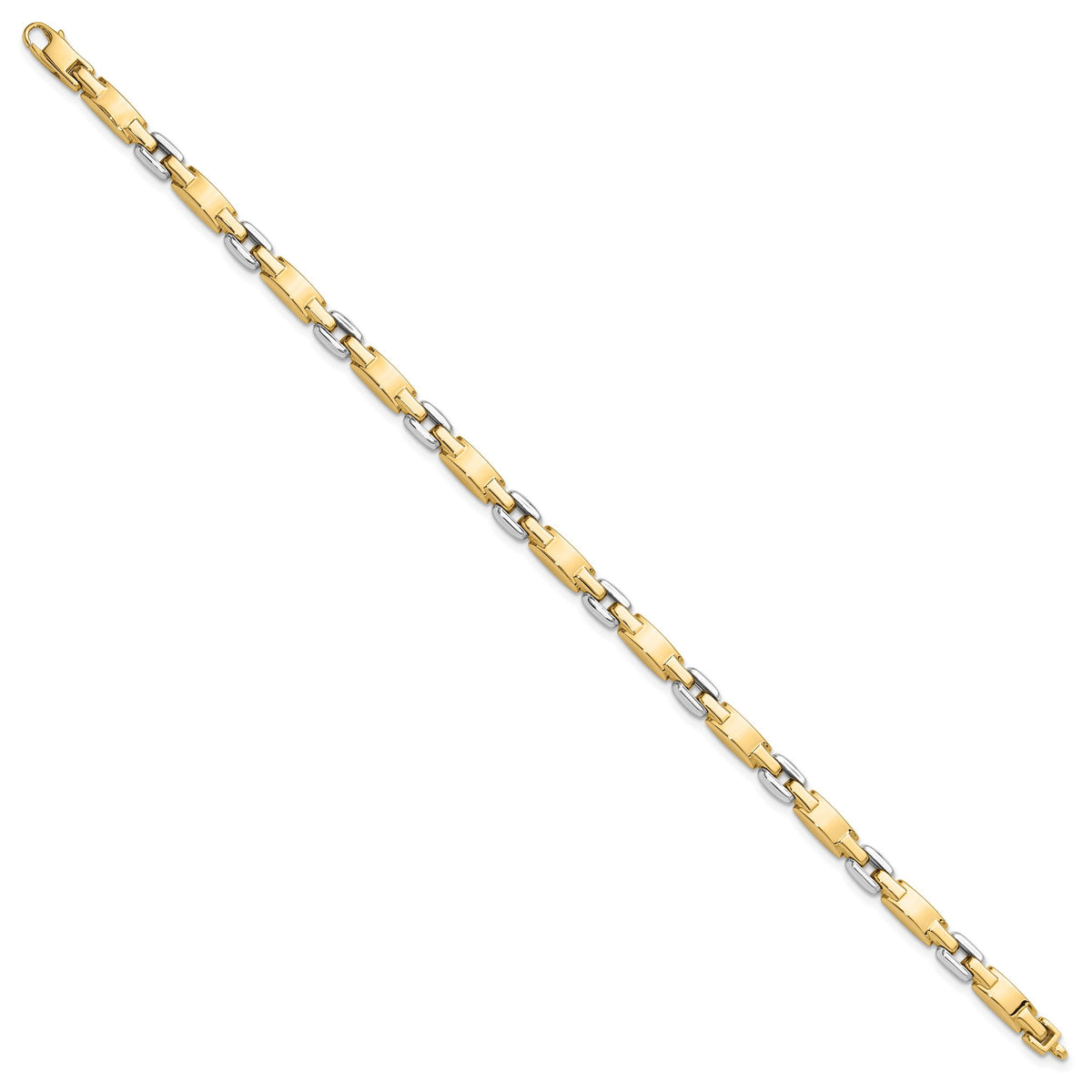 14K Two-tone Polished Fancy Link Bracelet-FB2017-7.5