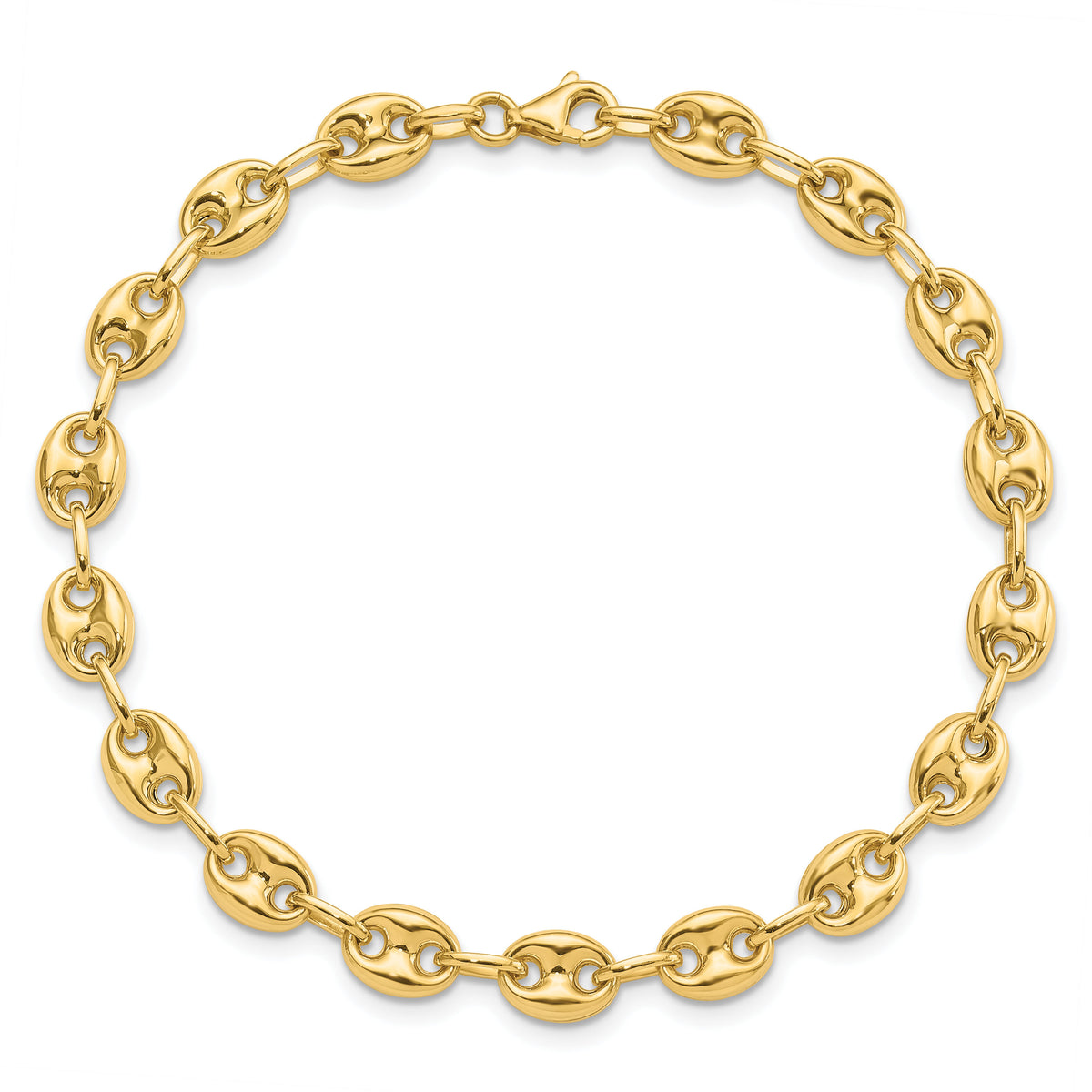 14K Fancy Link 7.75in Bracelet-FB2026-7.75