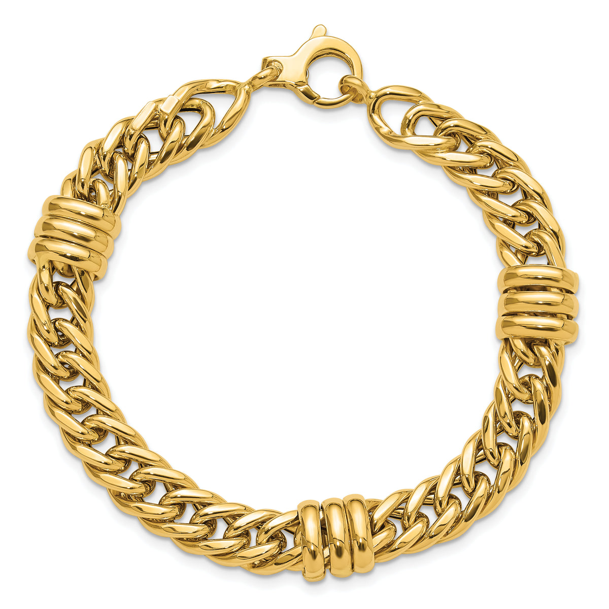 14K Polished Fancy Link Bracelet-FB2037-7.5