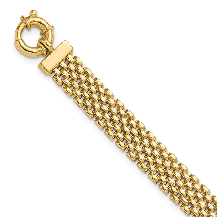 14K Polished Fancy Link Bracelet-FB2042-7.5