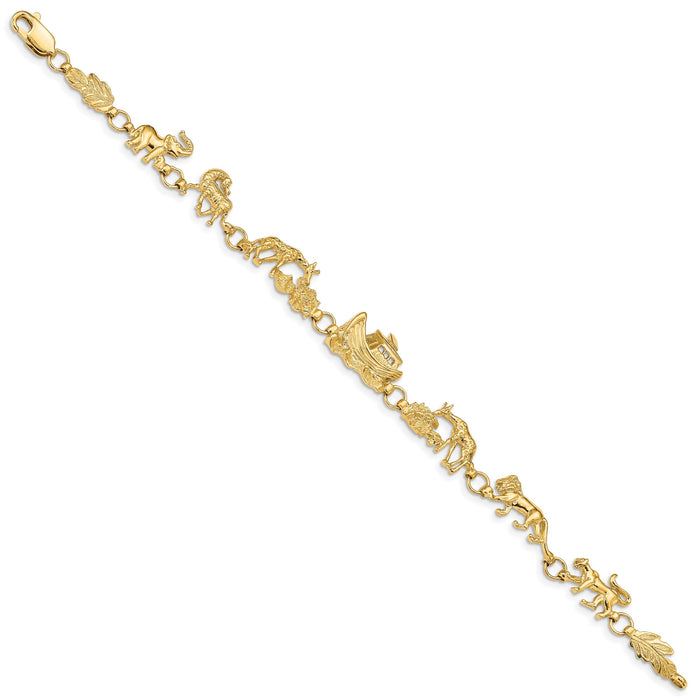 14k Noah's Ark Bracelet-FB375-7