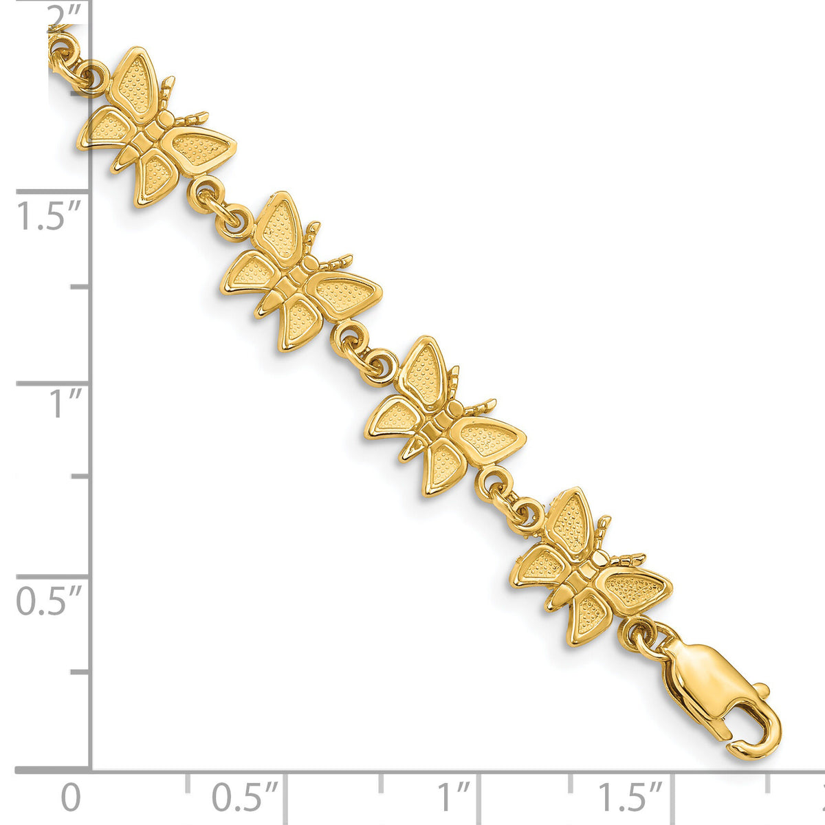 14k Butterfly Bracelet-FB721-7
