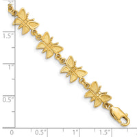 14k Butterfly Bracelet-FB721-7