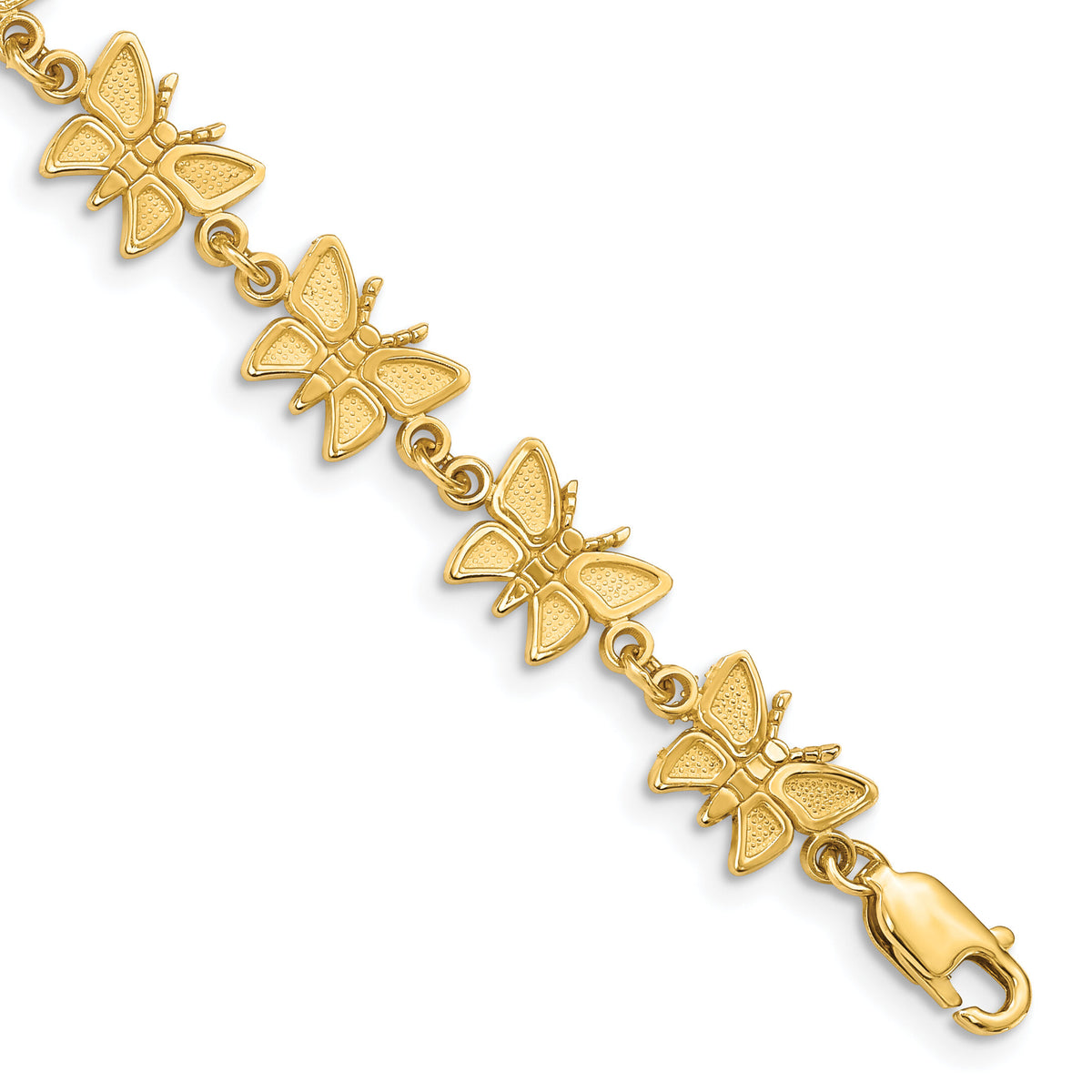 14k Butterfly Bracelet-FB721-7