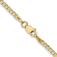 14k 2.2mm Flat Beveled Curb Chain-FBU060-30