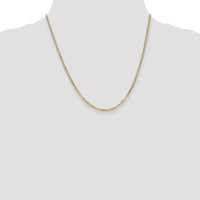 14k 2.2mm Flat Beveled Curb Chain-FBU060-20