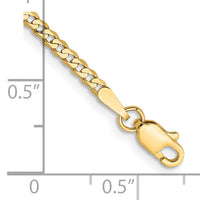14k 2.2mm Flat Beveled Curb Chain-FBU060-7