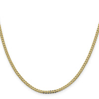 14k 2.3mm Flat Beveled Curb Chain-FBU070-16