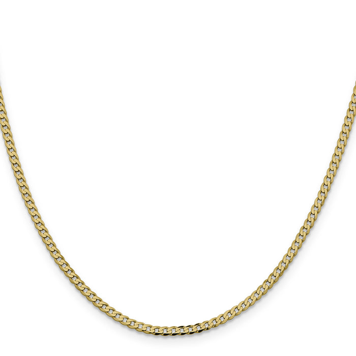 14k 2.3mm Flat Beveled Curb Chain-FBU070-20