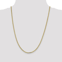 14k 2.3mm Flat Beveled Curb Chain-FBU070-24