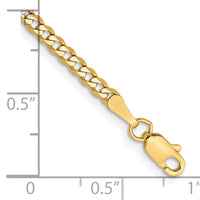 14k 2.3mm Flat Beveled Curb Chain-FBU070-8