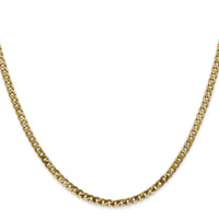 14k 2.9mm Flat Beveled Curb Chain-FBU080-28