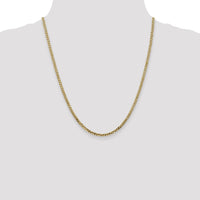 14k 2.9mm Flat Beveled Curb Chain-FBU080-22