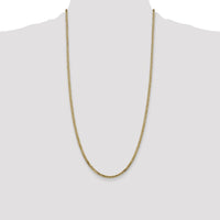 14k 2.9mm Flat Beveled Curb Chain-FBU080-28