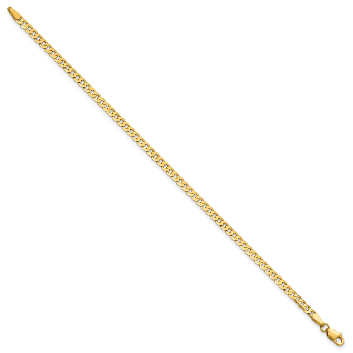 14k 2.9mm Flat Beveled Curb Chain-FBU080-8