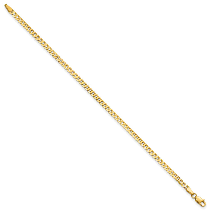 14k 2.9mm Flat Beveled Curb Chain-FBU080-8