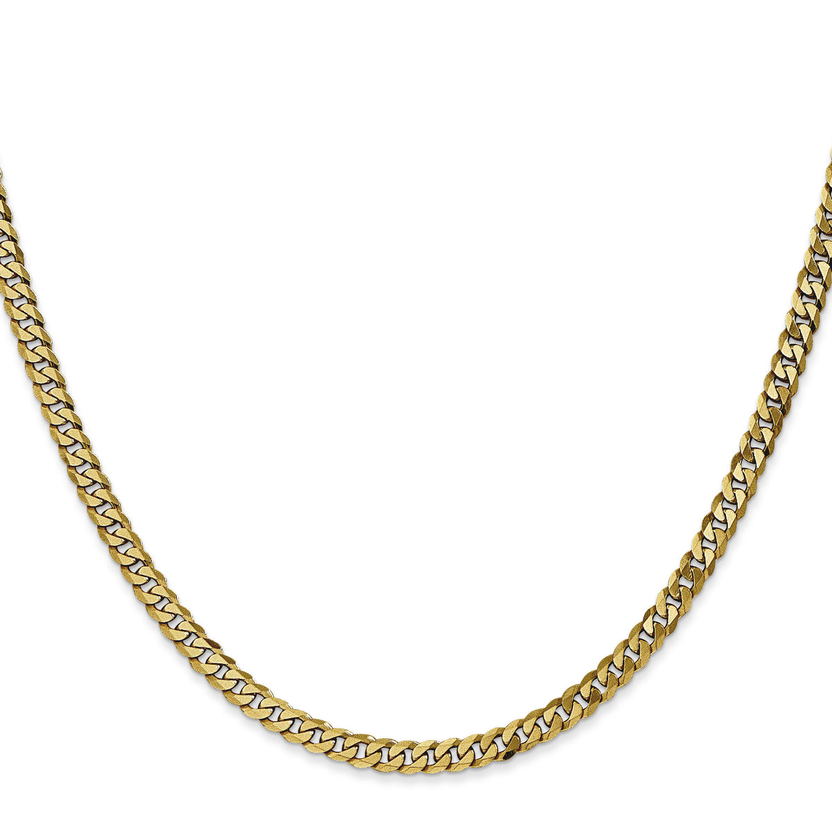 14k 3.9mm Flat Beveled Curb Chain-FBU100-16