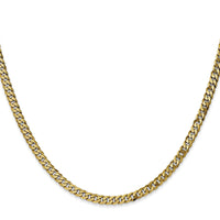 14k 3.9mm Flat Beveled Curb Chain-FBU100-16