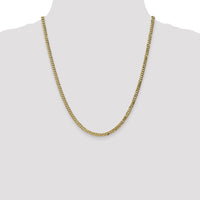 14k 3.9mm Flat Beveled Curb Chain-FBU100-22
