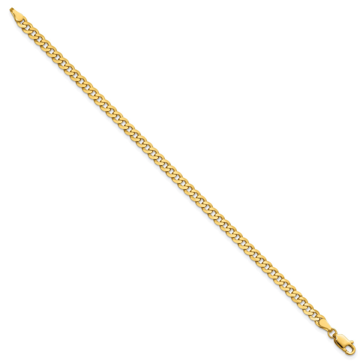 14k 3.9mm Flat Beveled Curb Chain-FBU100-9