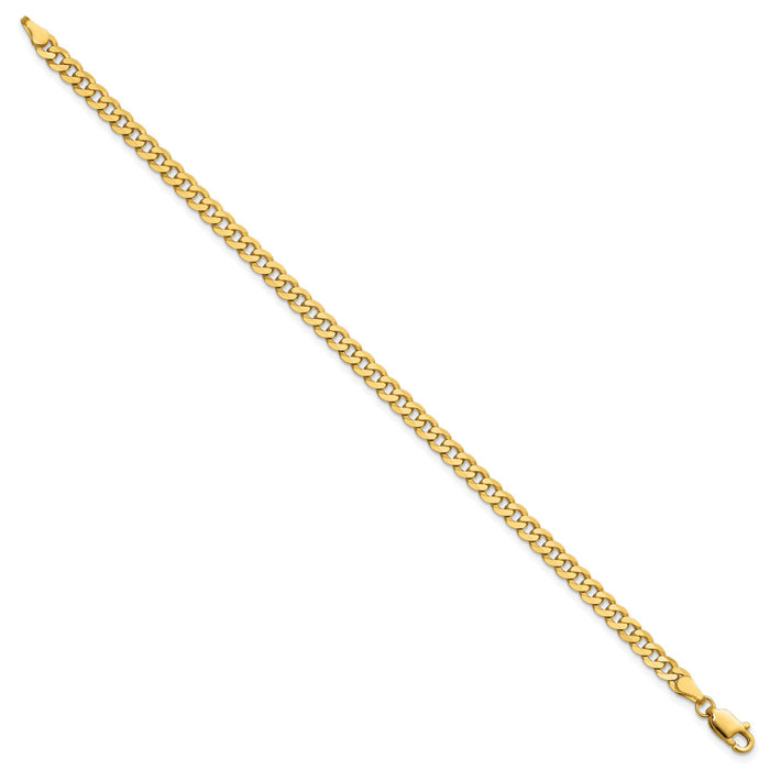 14k 3.9mm Flat Beveled Curb Chain-FBU100-9
