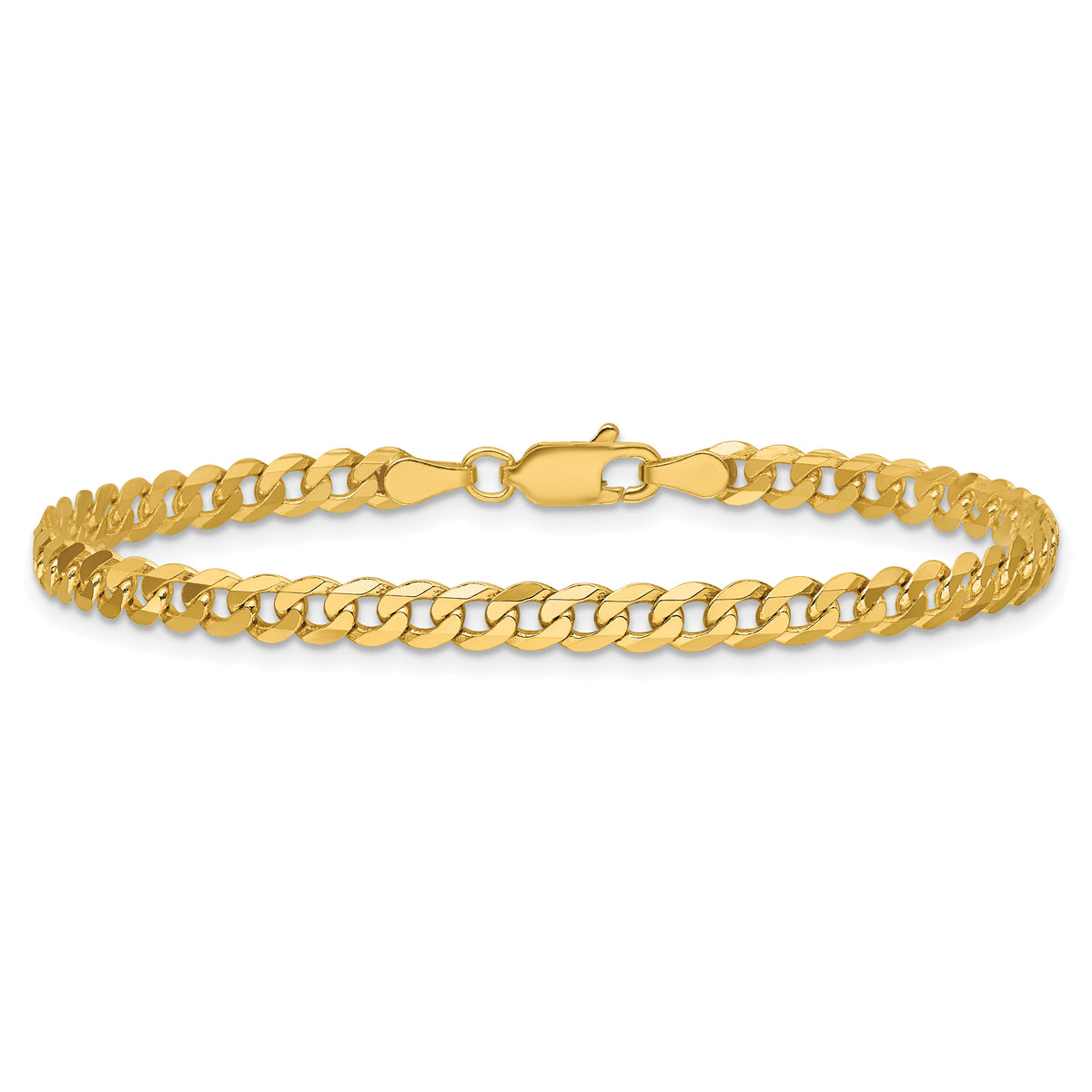 14k 3.9mm Flat Beveled Curb Chain-FBU100-9