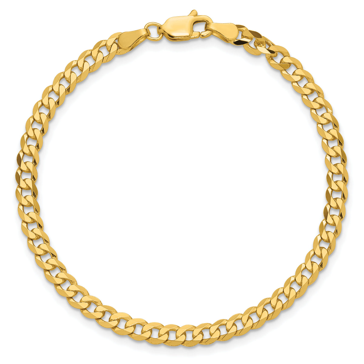 14k 3.9mm Flat Beveled Curb Chain-FBU100-9