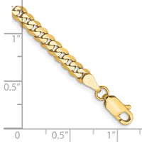 14k 3.9mm Flat Beveled Curb Chain-FBU100-9
