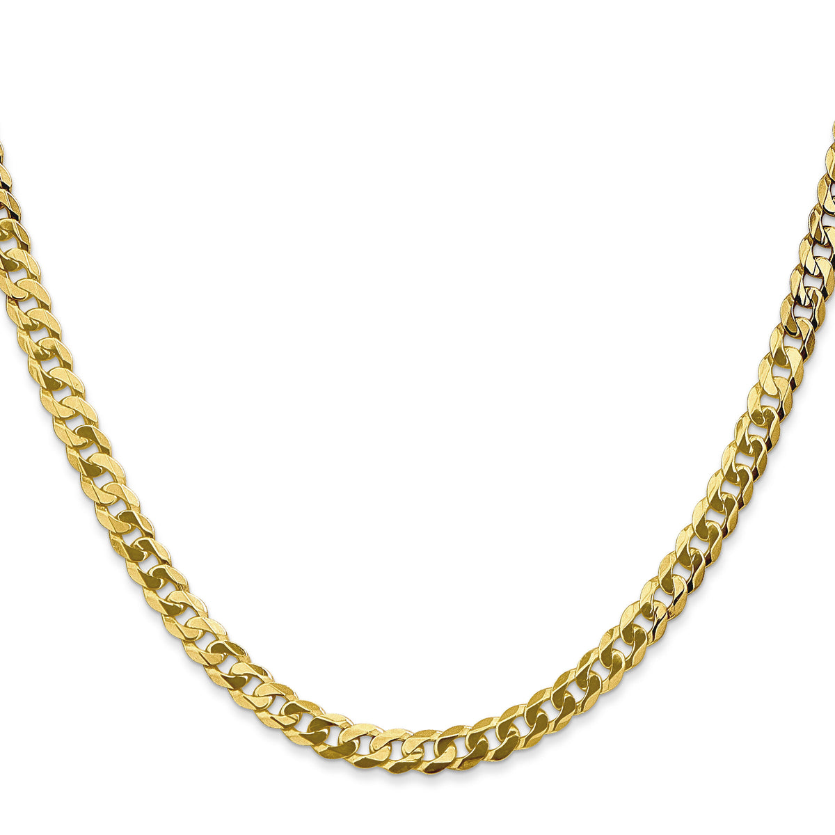 14k 4.75mm Flat Beveled Curb Chain-FBU120-22